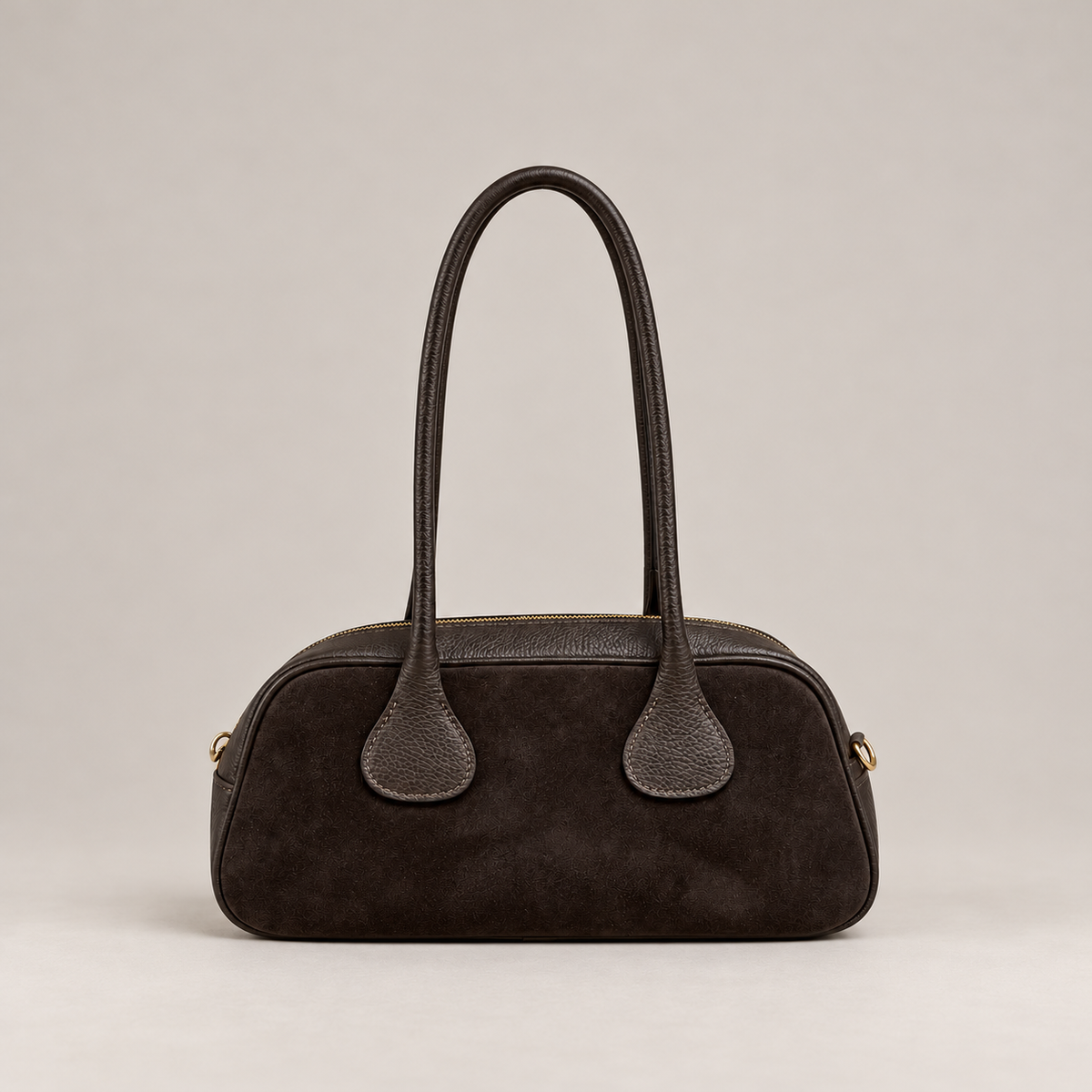Sac bi-matière en cuir grainé et daim - LOU