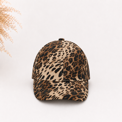 Casquette à motif léopard