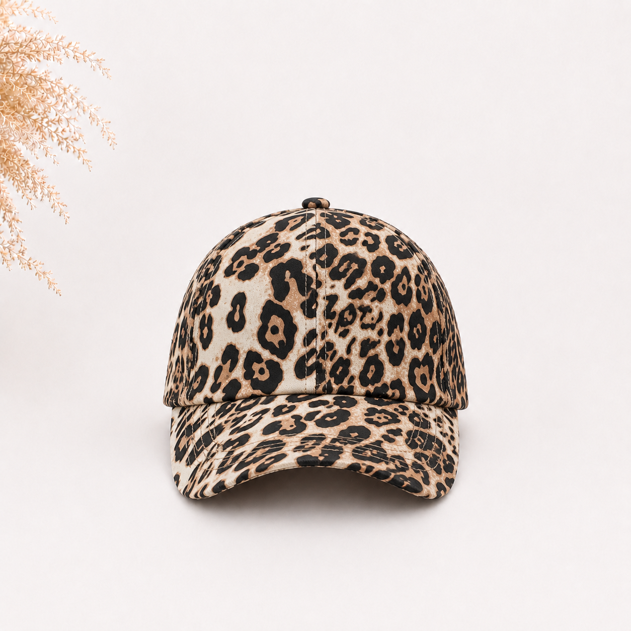 Casquette à motif léopard