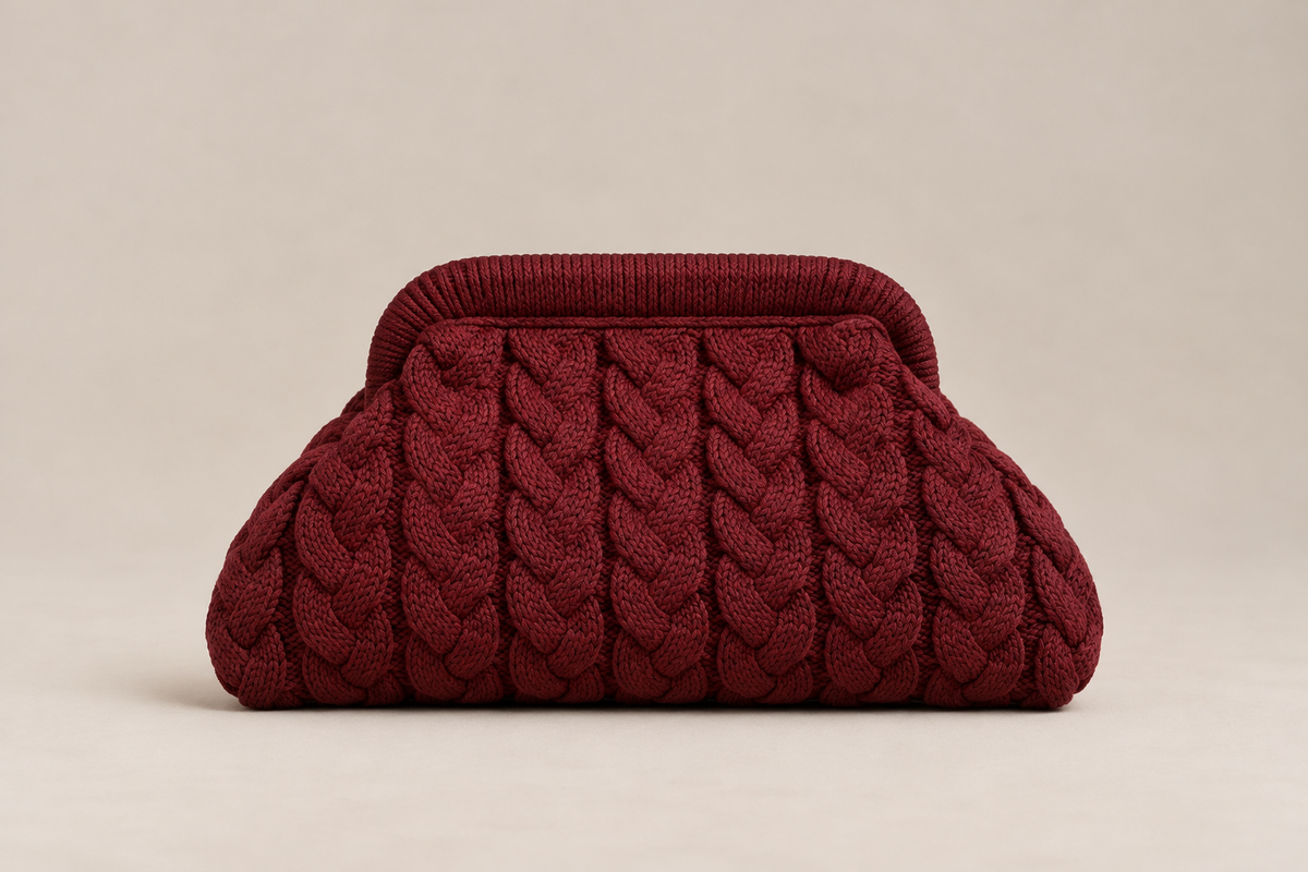 Pochette en maille torsadée - COLETTE