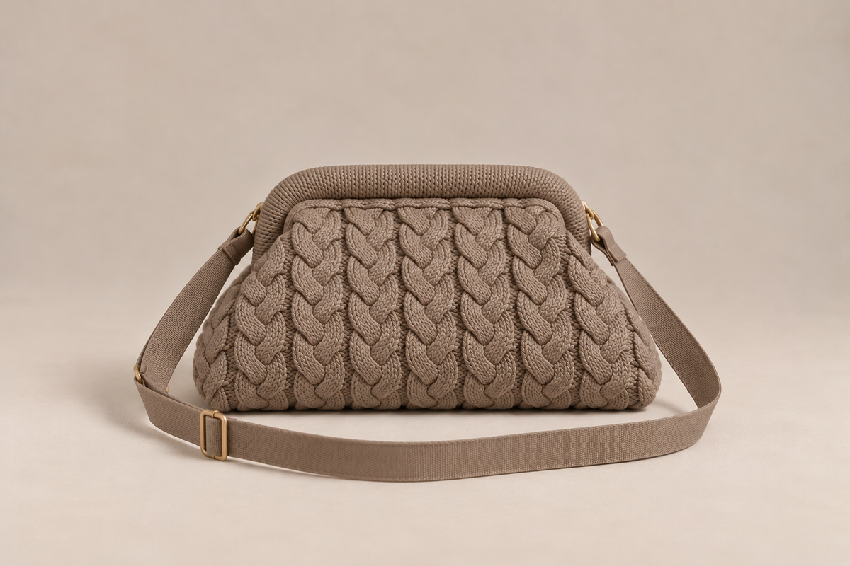 Pochette en maille torsadée - COLETTE